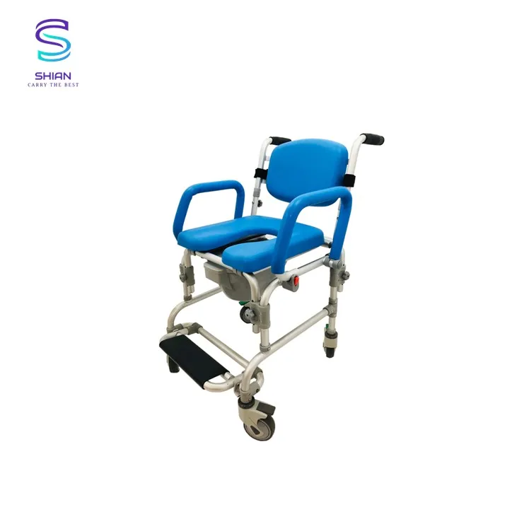 
HT6129 высококачественное комодовое кресло для душа с подлокотниками/Алюминиевое комодовое кресло с подставкой/роликом и подкладкой 