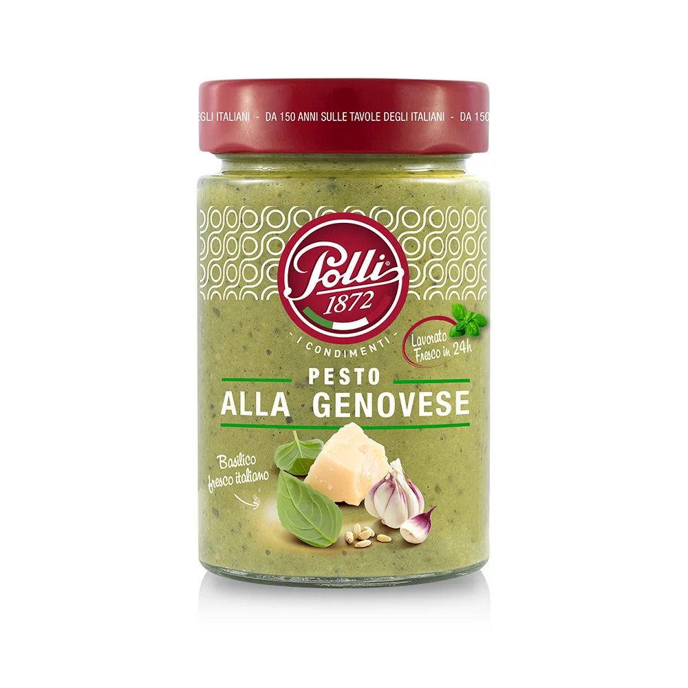 High quality 190 g mason jar 3 years shelf life BRC Italian alla Genovese basil pesto sauce for sale