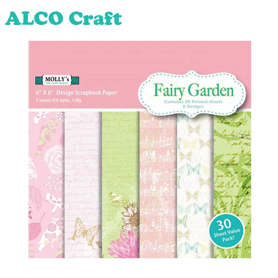 6x6inch custom design printing sheet scrapbook pattern paper