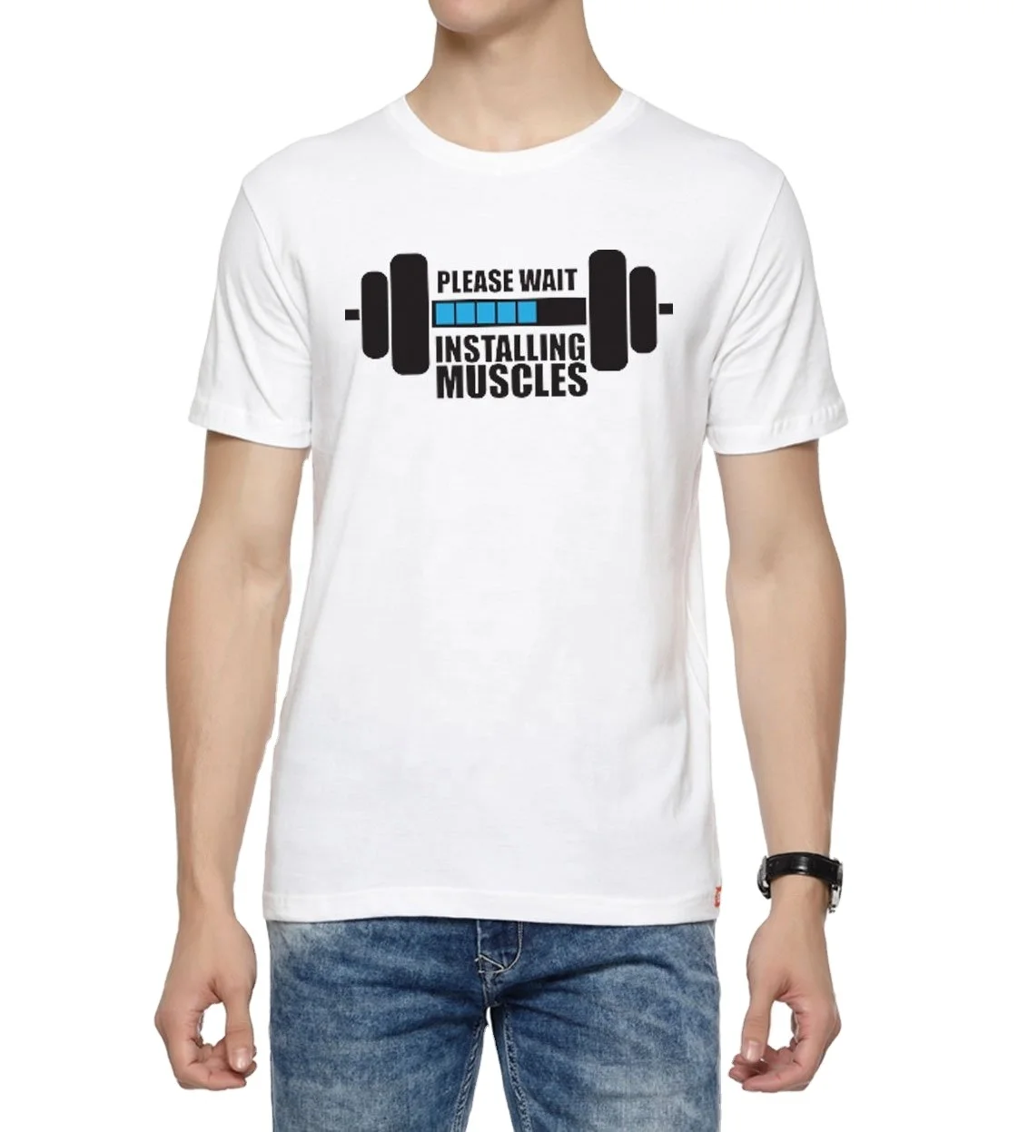 white t shirt custom print logo high density print on tshirt supplier tshirt with custom tag summer t shirt men