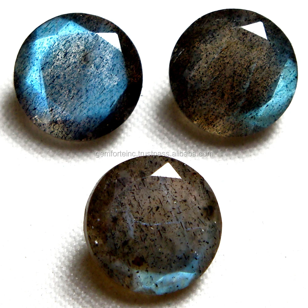 Blue Fire Labradorite Round Shape Faceted Cut 10mm 11mm 12mm 13mm 14mm Sizes DIY Jewelry Making Wholesale Natural Labradorite