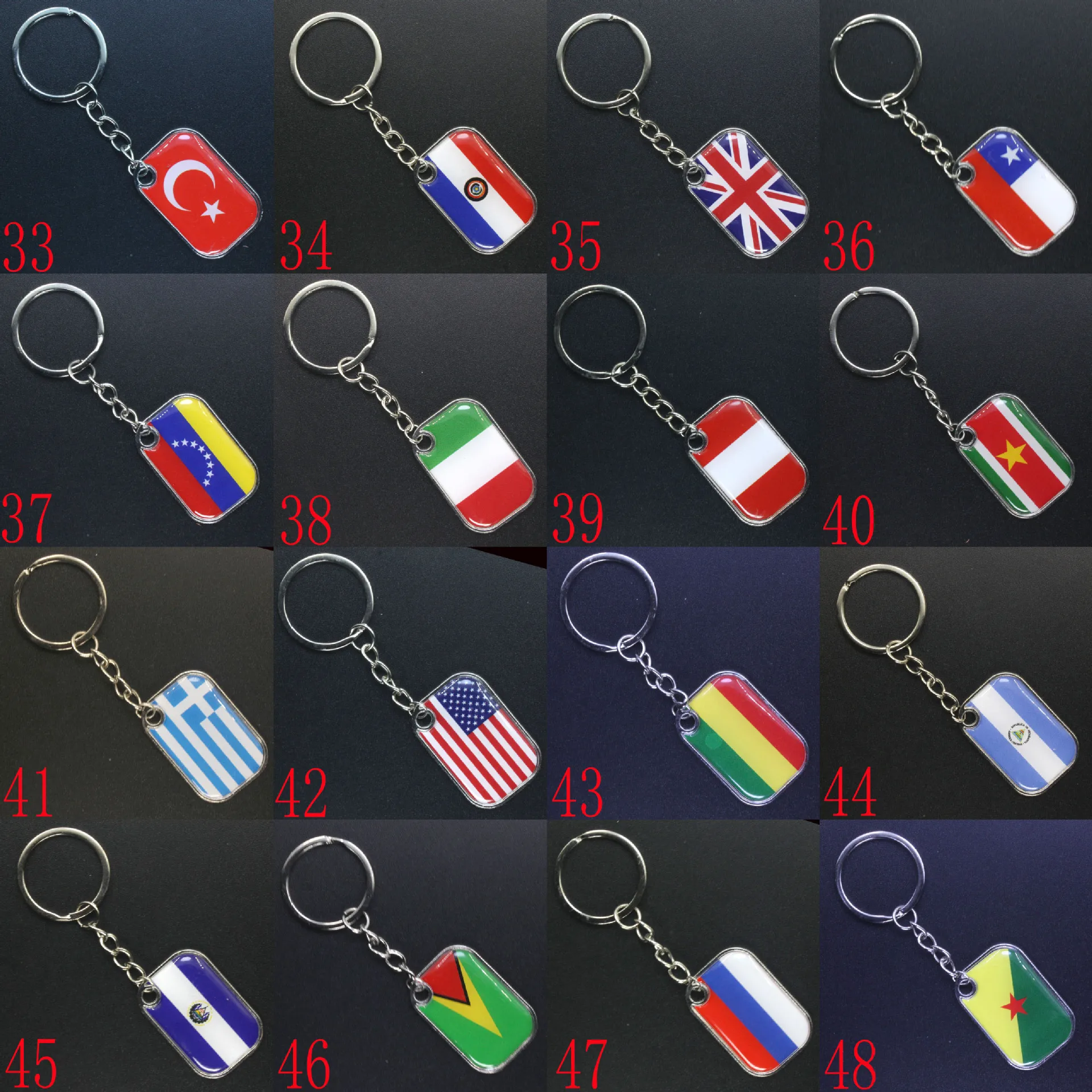 Asia Football Cup Metal keychain National Flags of the World represatations custom UAE national day gifts key ring