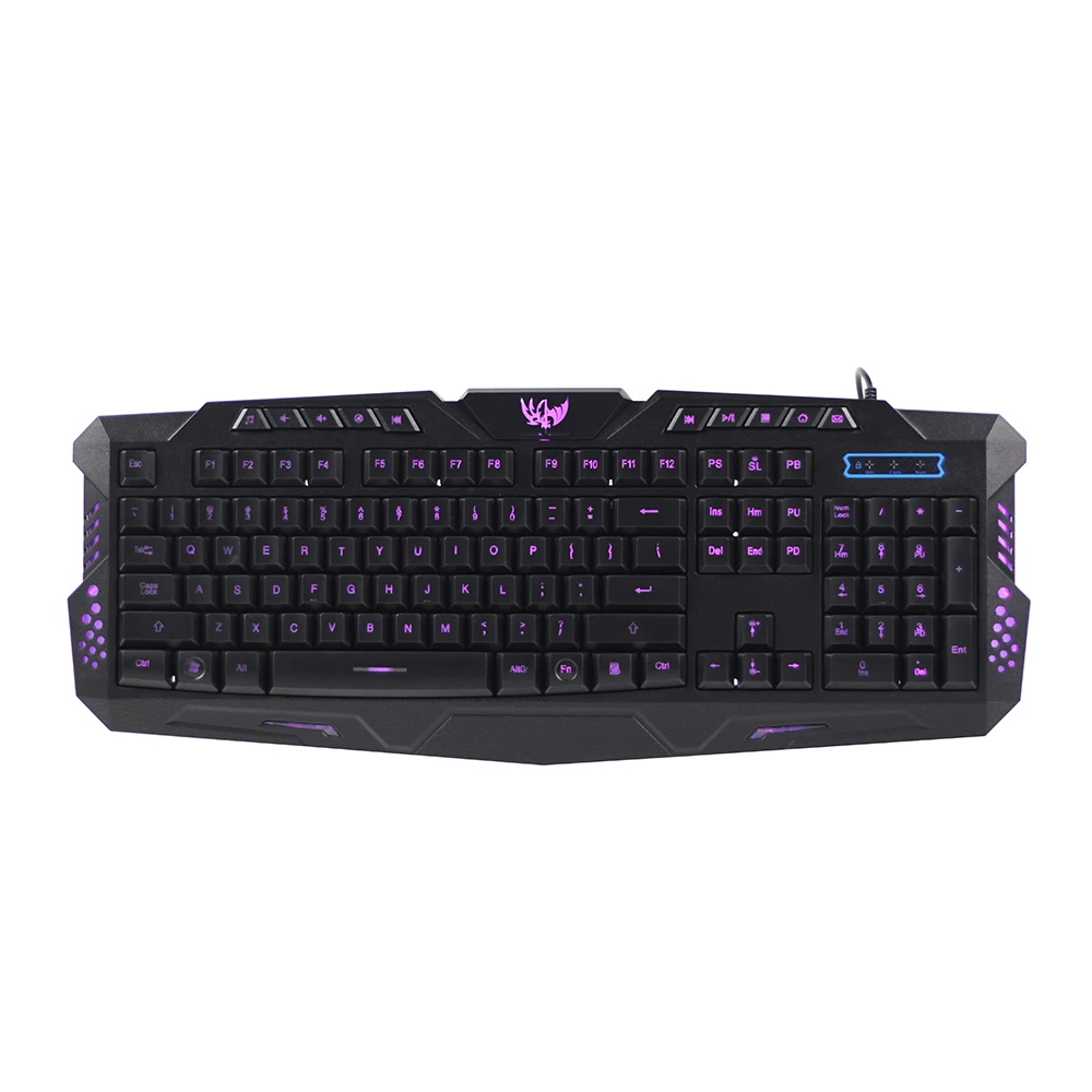 
LED Backlit Gaming Keyboard Mechanical Feeling and Waterproof USB Wired Keyboard for Pro PC Gamer or Office 