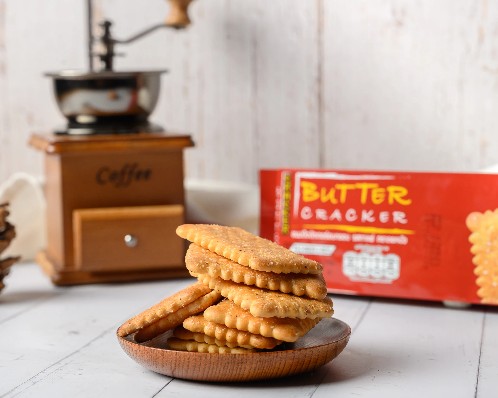 
Semi-Soft Texture Dorkbua Butter Crackers & Cookies (Coffee) Export From Thailand 