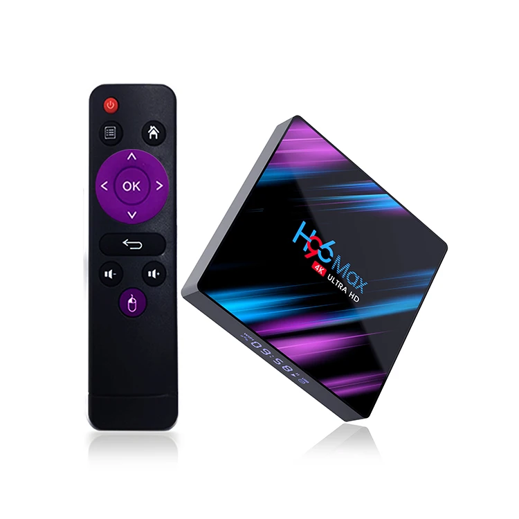 Приставка Смарт-ТВ H96 MAX Android 9 0 4 + 64 ГБ 4K Wi-Fi