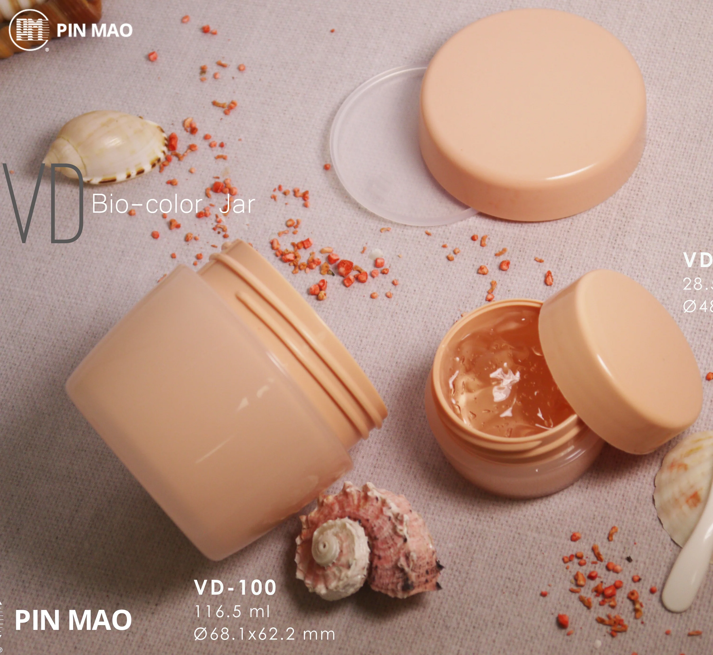 VD-Series : Bio-color Round Shape PP JAR