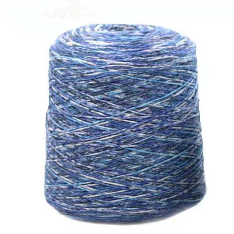 wholesalers hollow fancy  sweater knitting yarn spray dyed round ribbon special textile yarn plastic cone for yarn