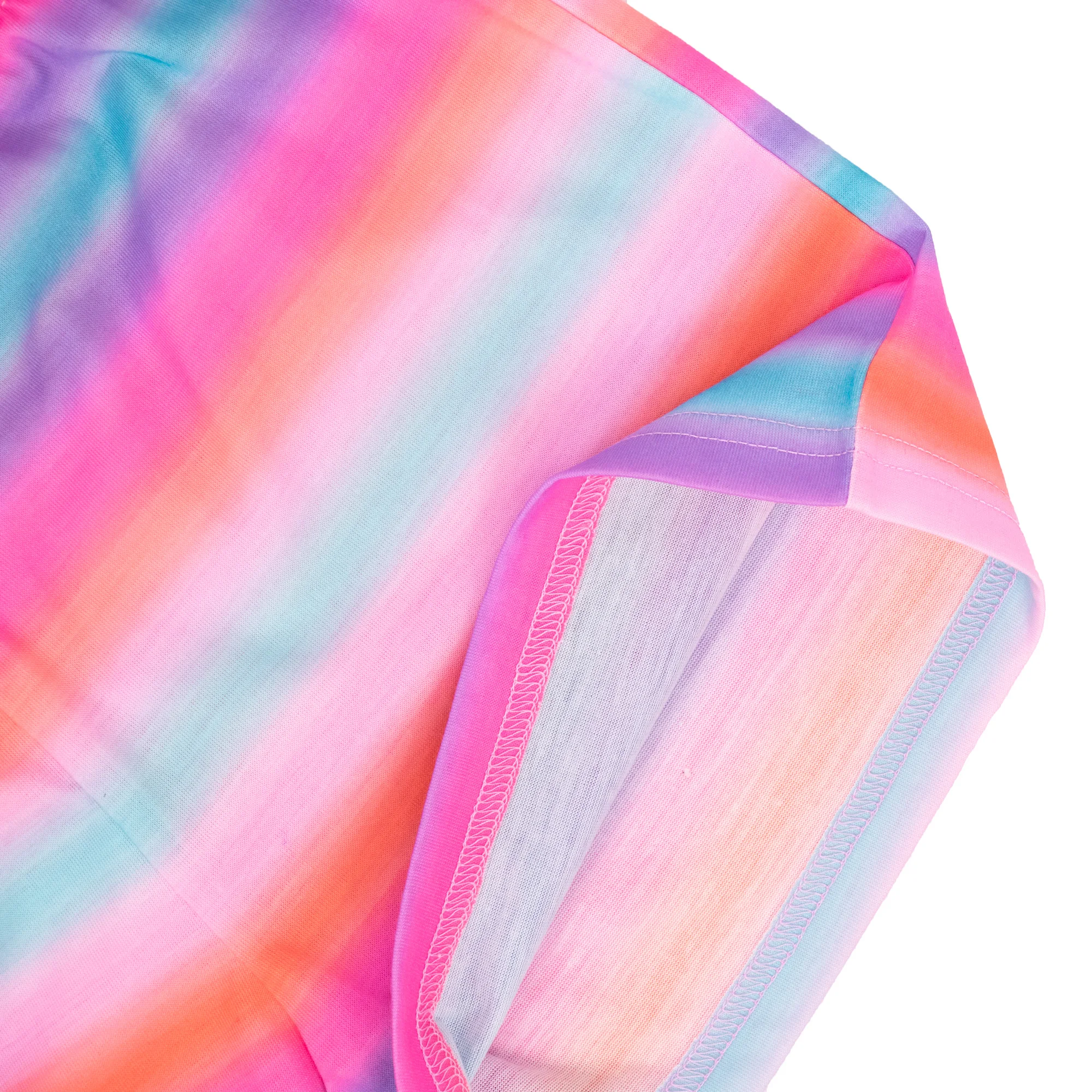 
2020 Designer Girls Summer 2 Piece Pajamas Set Unicorn Animal Sleeveless Tank Top Stripe Gradient Dolphin Shorts Pajamas Set 