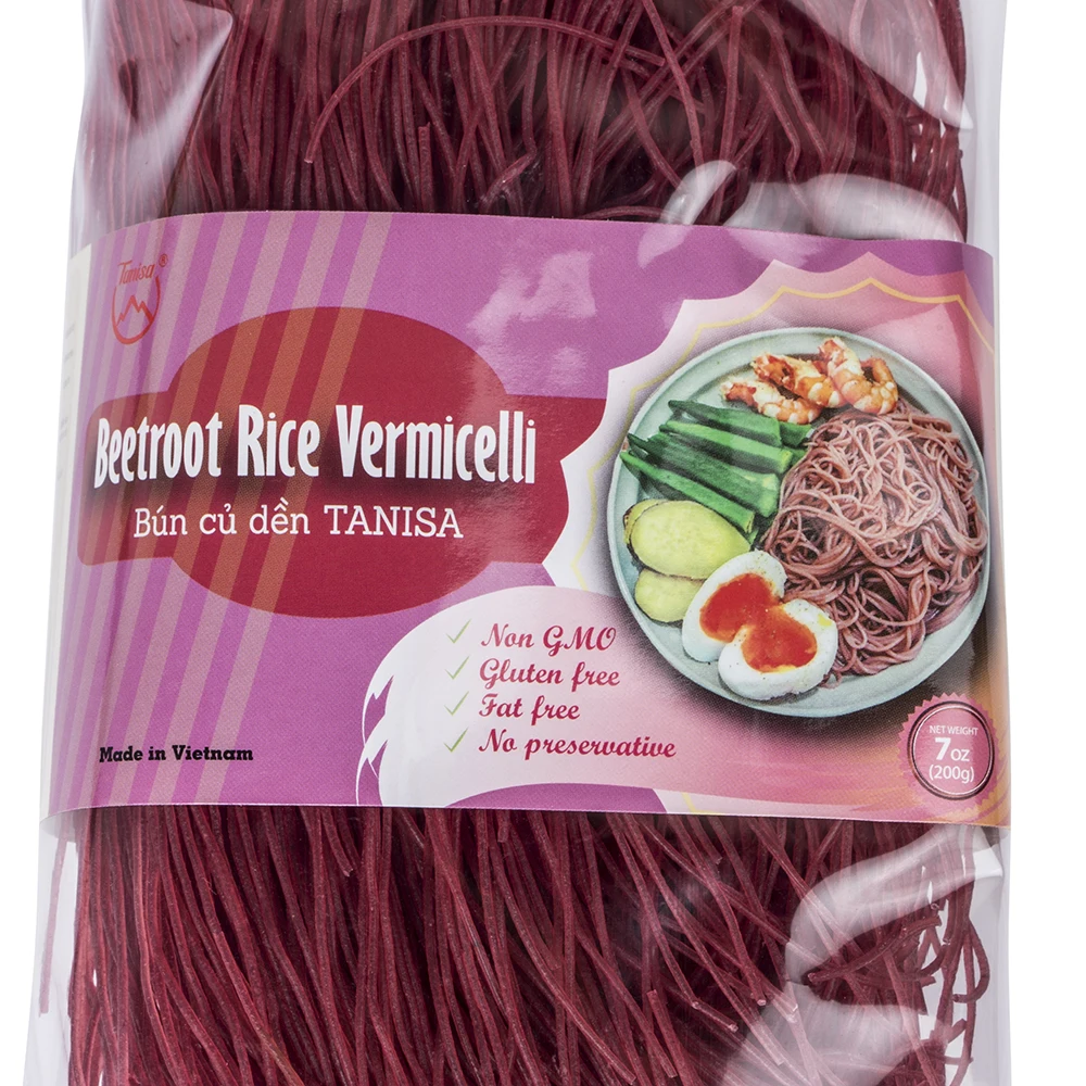 Best Quality Free Sample Vietnamese Beetroot Rice Vermicelli Noodle Vietnam OEM Manufacturer Company