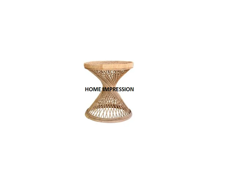 fancy Luxury Rattan Stool Modern Fancy Stool Decorative Rattan Outdoor Garden Ware Living Room Garden Set Furniture Supplies