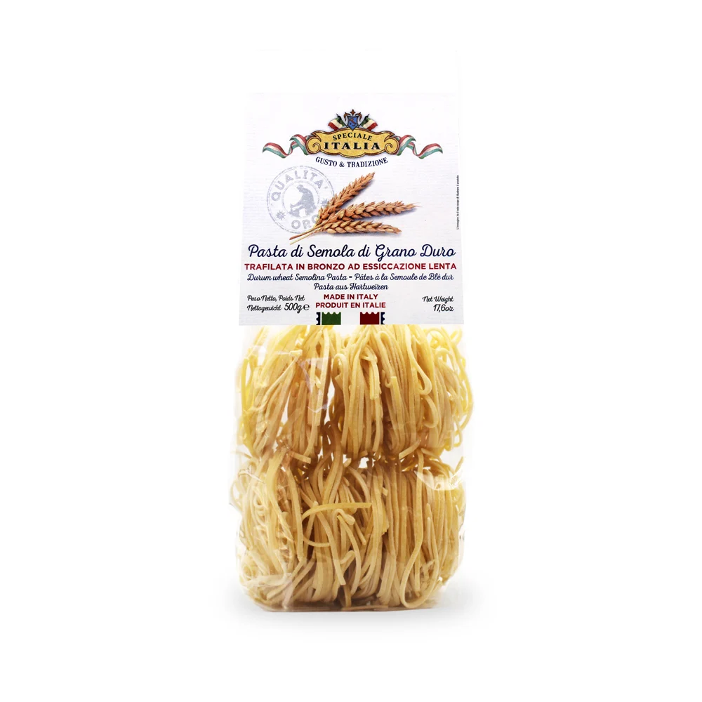 High quality Italian Artisan Handmade Durum Wheat Semolina Pasta Strangozzi in bag 500g