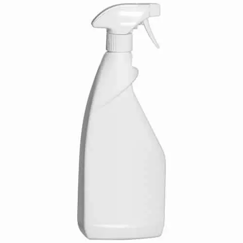 500ml 750ml 1000ml White Plastic HDPE Packaging Spray Bottles Liquid Detergent Bottles With Trigger Sprayer Cleaning Containers