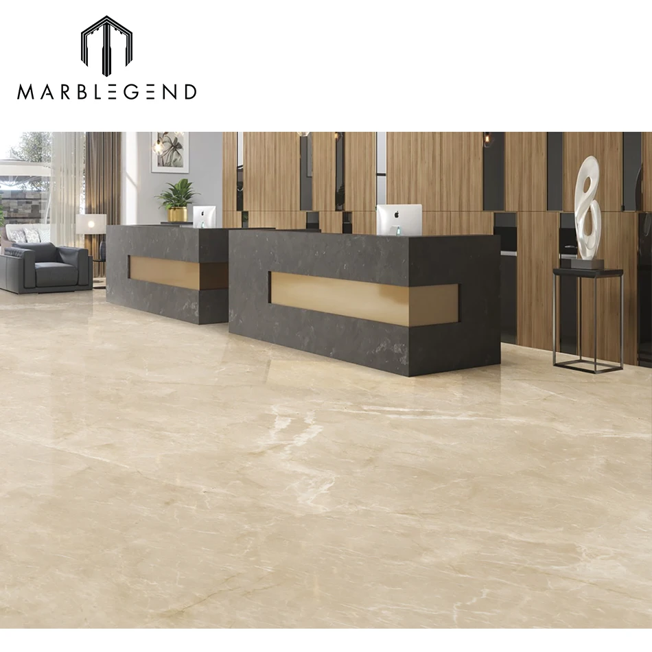 2cm thick high polished big slab Italian botticino beige classico marble