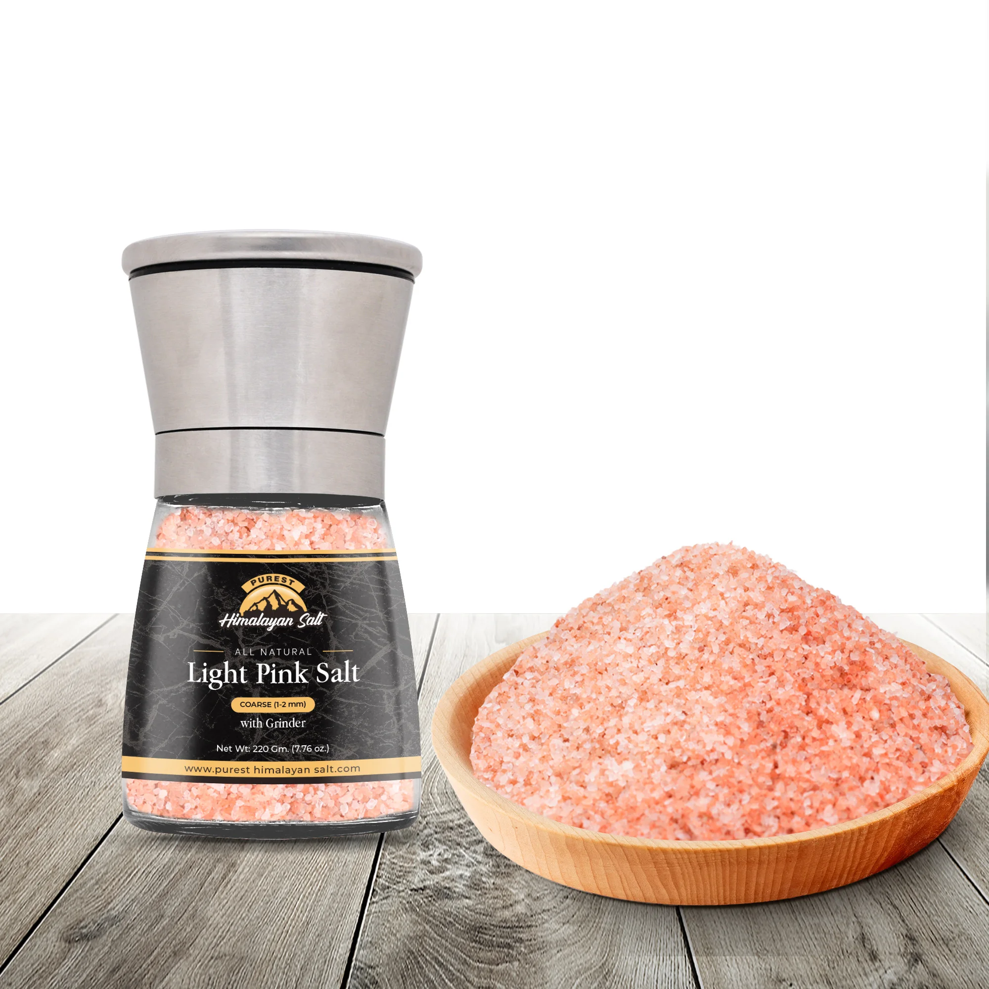  Топ из нержавеющей стали маленький размер измельчитель для соли и стекла 200 г (7 05 унции) с гималайской светло-розовой солью 1-2 мм/Керамический Резак стеклянная мельница