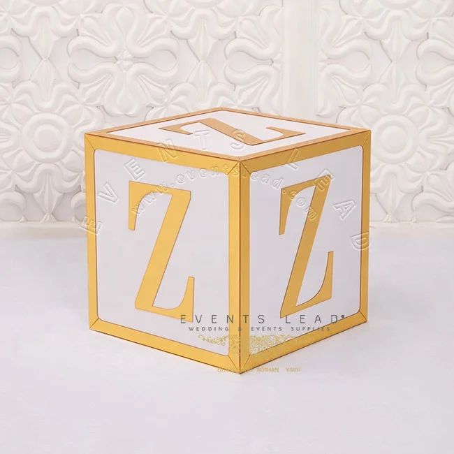 Letter A to Z PVC Boxes Hot Sale Birthday Party Wedding Event Props And Decorations