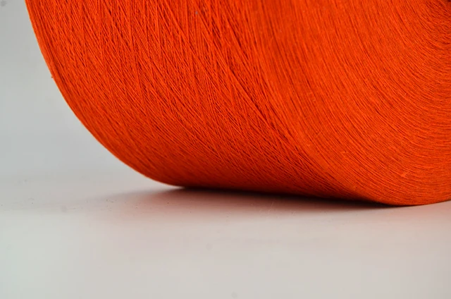 Dark Blue/Gray Color Knitting Fancy Yarn Recycle Bleached Dyed Blended 50/50 Cotton Polyester Socks Yarn