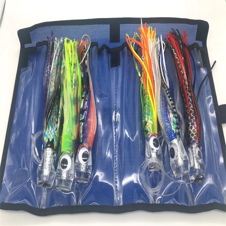 Boat Fishing Lure rigged with hooks in fishing bags Octopus Skirt trolling fishing equipment wholesales