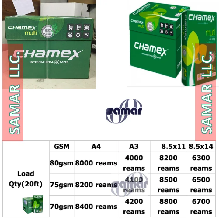 Chamex A4 Colour Paper - Ivory -  High Quality Printing Paper (500 Sheets/Ream) 80g Copy Papel
