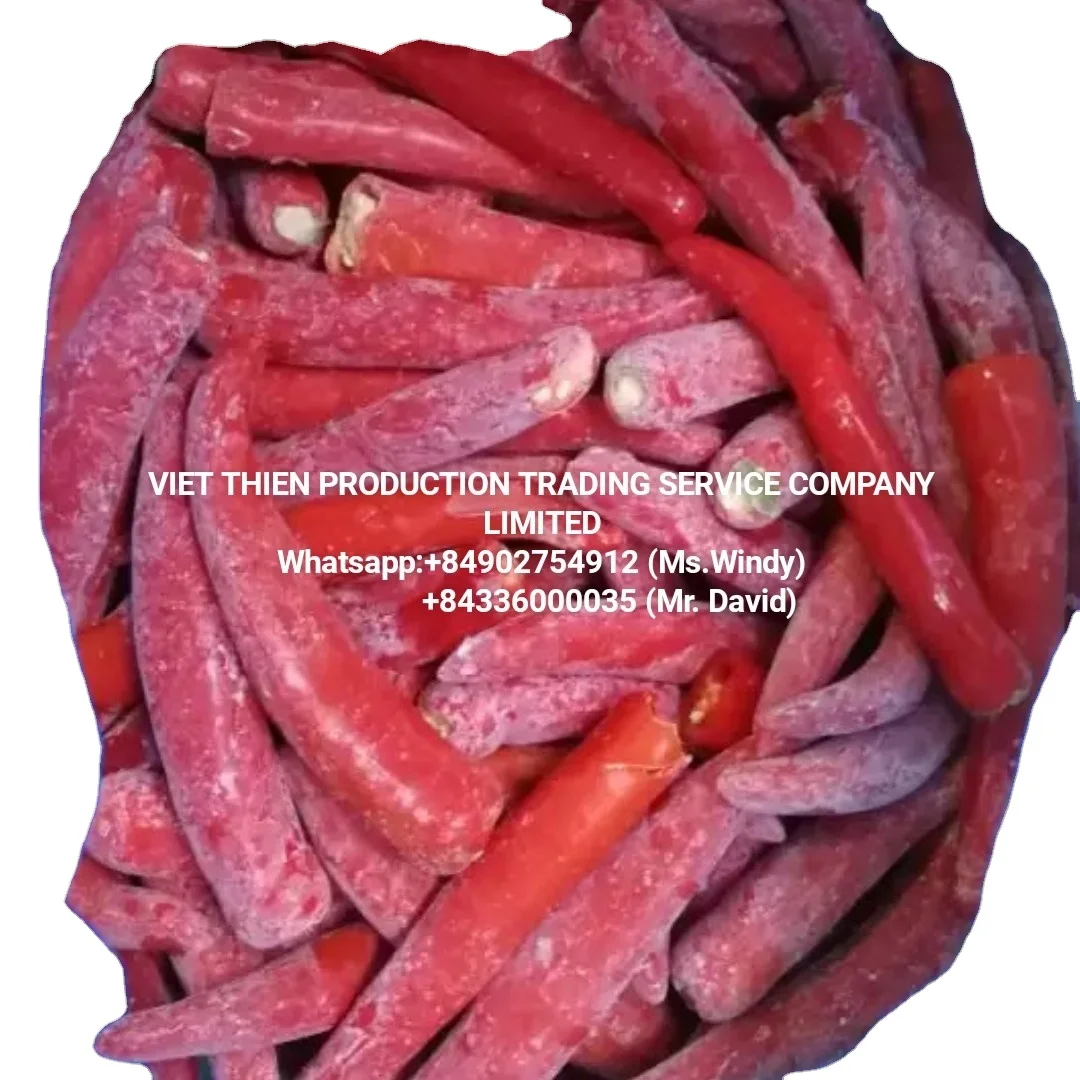 RED CHILI WHOLE FROZEN USED AS SPICES AND AS SAUCE IN GIA LAI VIETNAM AND MEET STANDARD EXPORT AND HIGH QUALITY AND GOOD PRICE