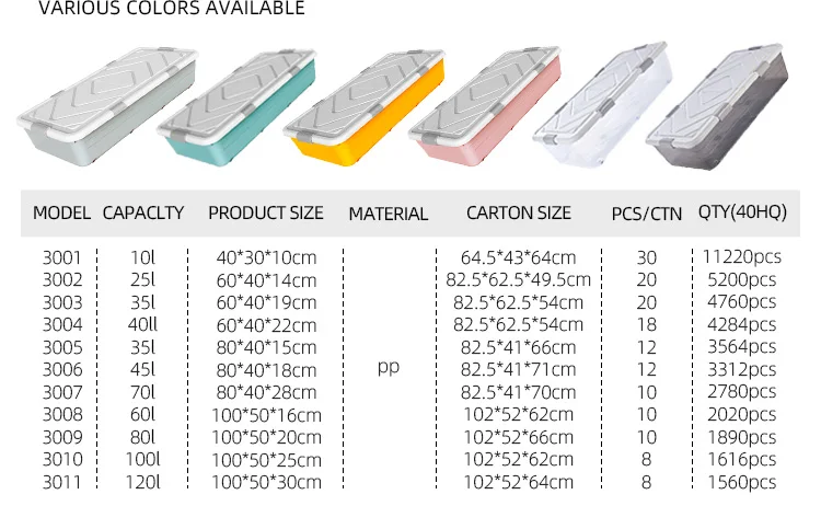 10 under bed storage box pp 