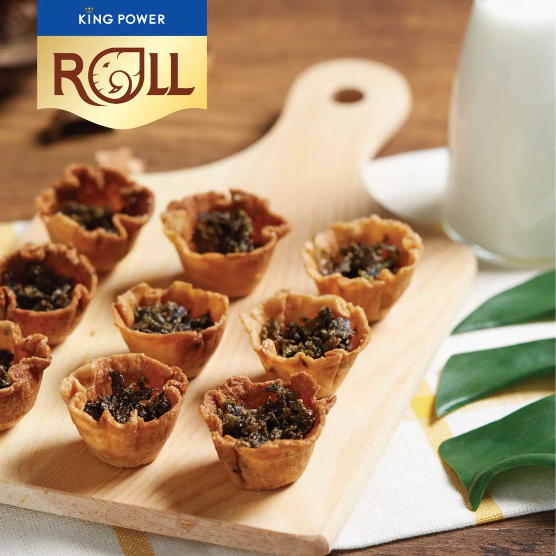 KING POWER ROLL Crispy Cup Chocolate - THAI SNACK FOR EVERYONE TO ENJOY WITH DELICIOUS TASTE