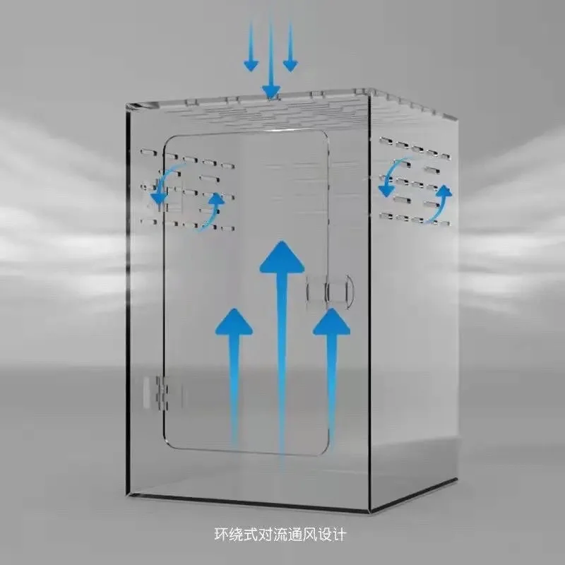 100%acrylic Solid Color Acrylic Reptile Cage for Reptiles Breathable Leisure Cage