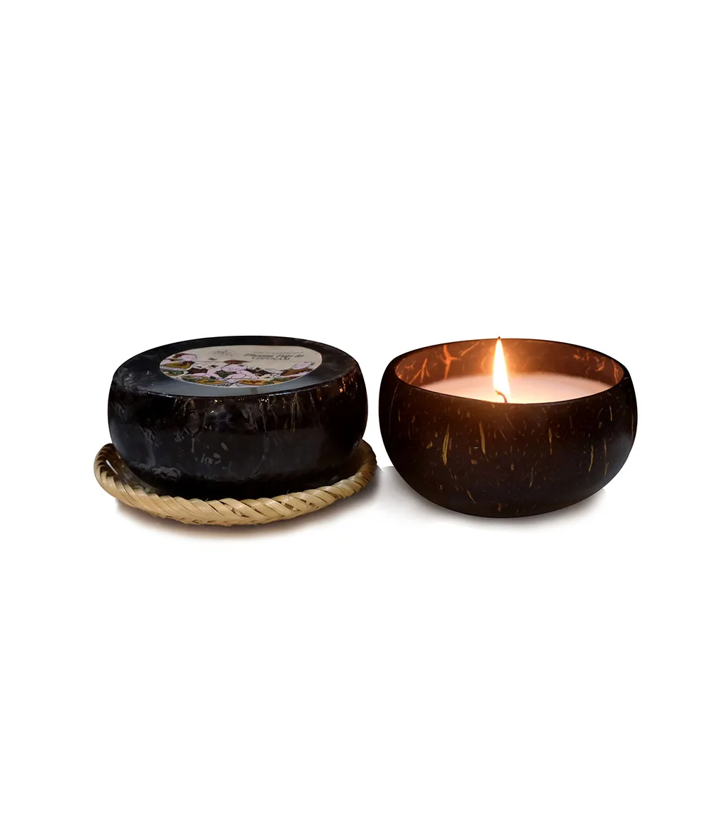 Coconut Bowl Candle,Organic Soy Wax Candle, Scented Coco Shell Candles.Eco Friendly Gift, Safe when using. meaningful gift Safe to use