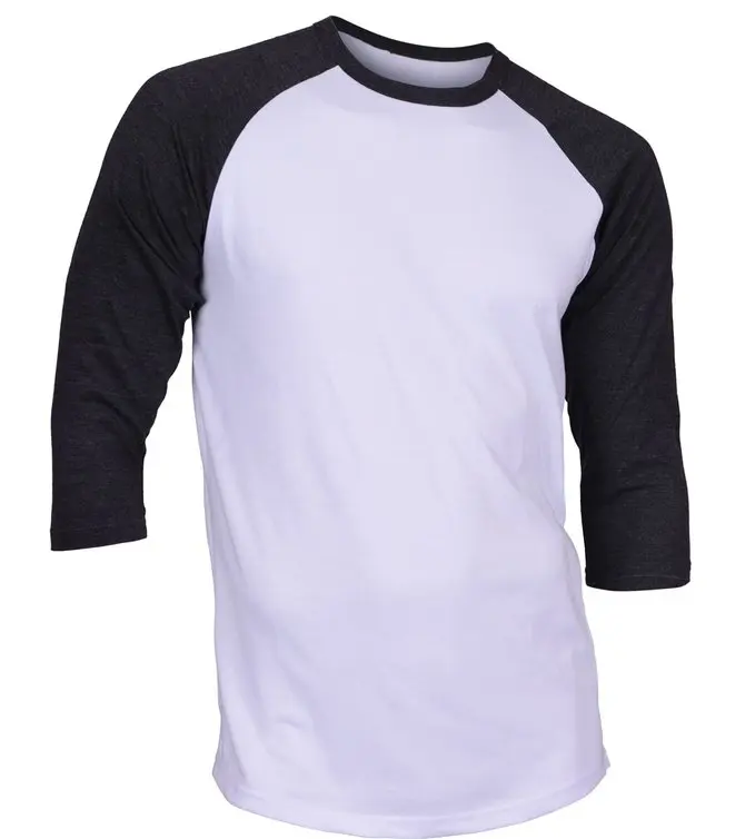 New Design Mens T-Shirt Custom Classic 3/4 Sleeve Baseball jersey Ruffle Raglan Breathable Tee