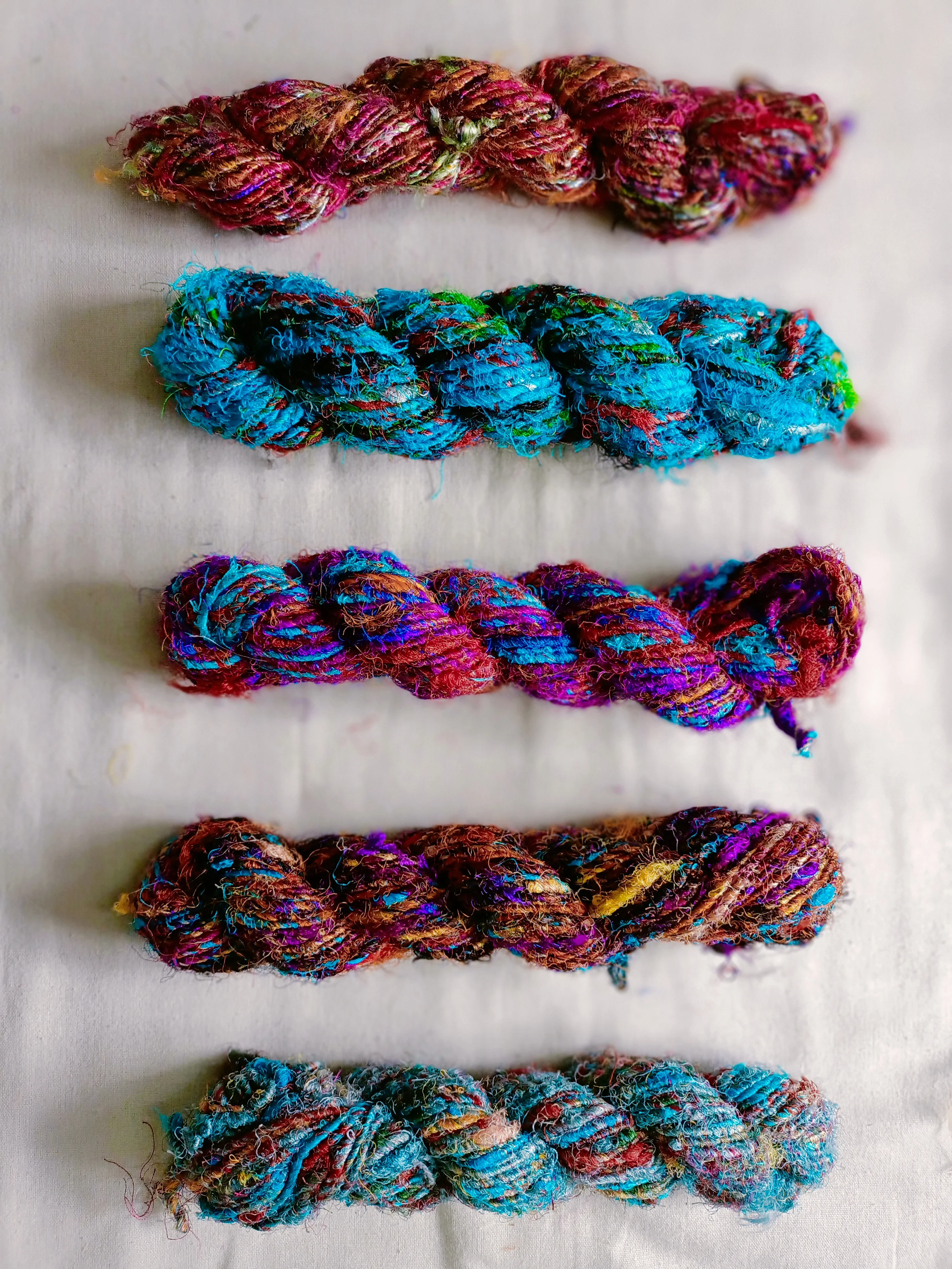 Banana Silk Yarns in Single Solid Dyed Colors