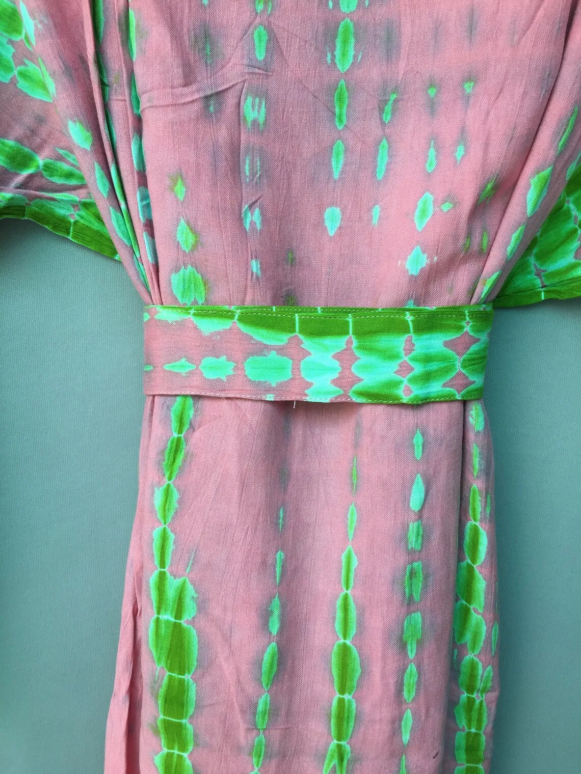 High Quality Tie Dye Work Women Kimono Kimono Robe Vacation Holiday Look Front Open Wide Long Sleeve Casual Dresses