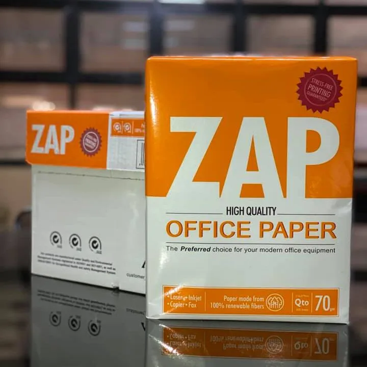 
100% QUALITY ZAP A4 PAPER / BOND PAPER FOR SALE 