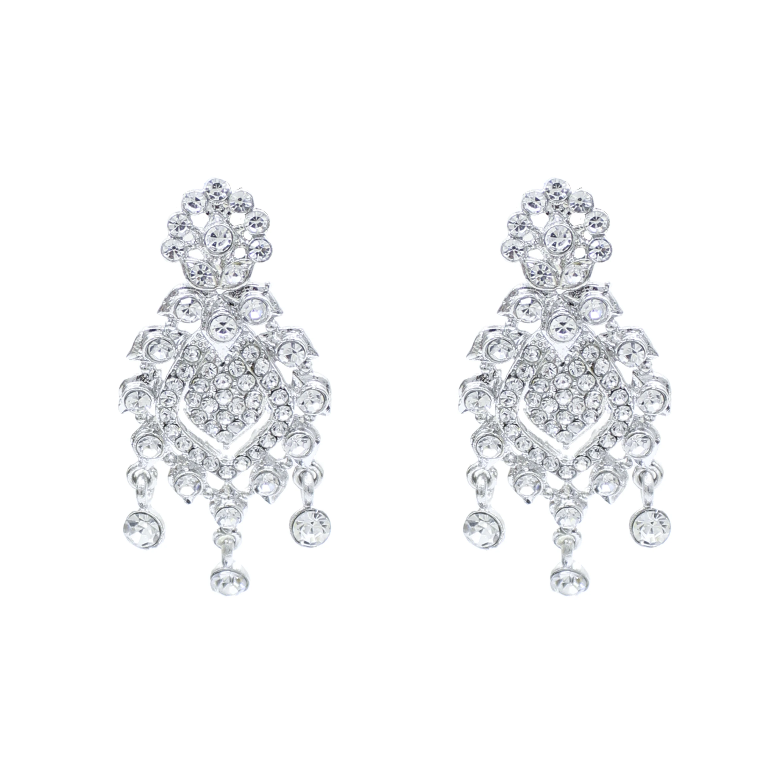 Alex Jewellery - Silver plated Australian Diamond Choker Necklace Earring with Maangtikka Jewellery Set For Women & Girls.