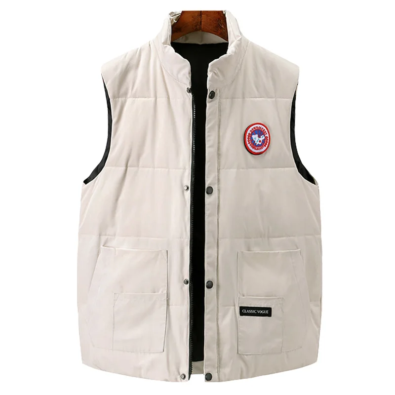 Custom Sleeveless jacket quilted Active Gilet Padded Removable white duck down puffer jacket