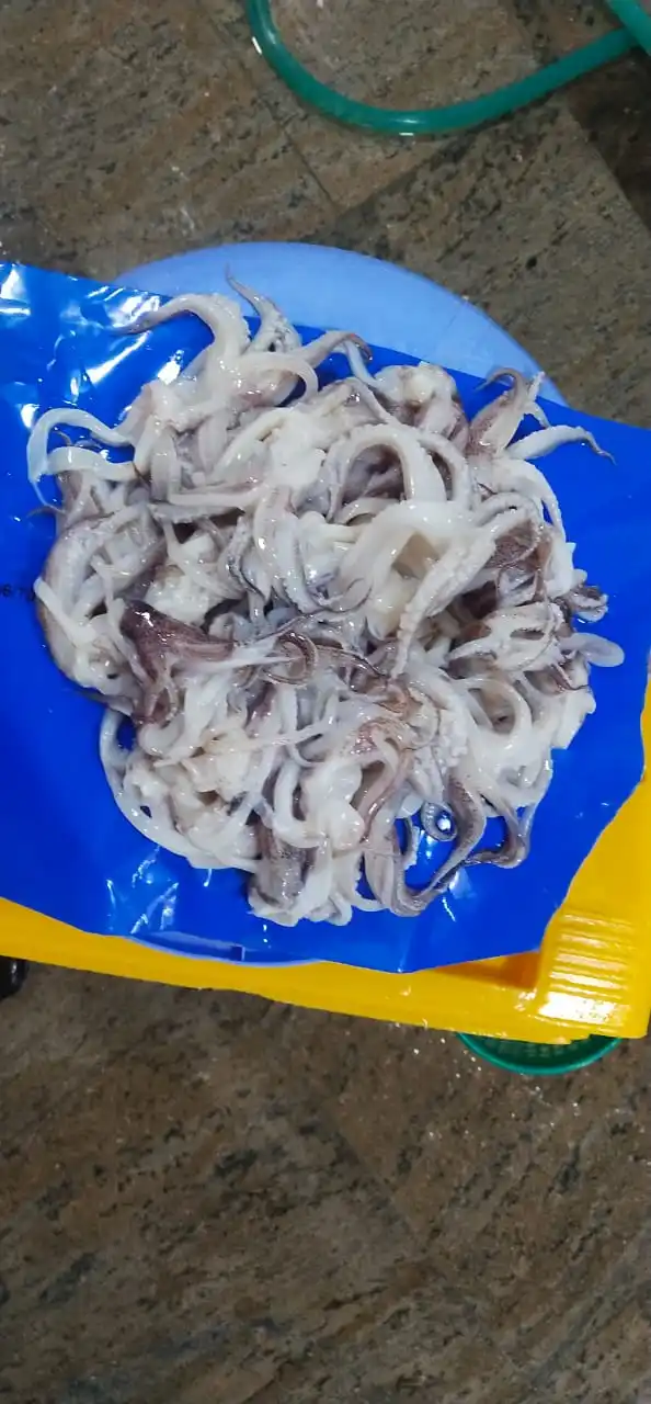 Замороженные грызунки кальмара очищенные из Индии