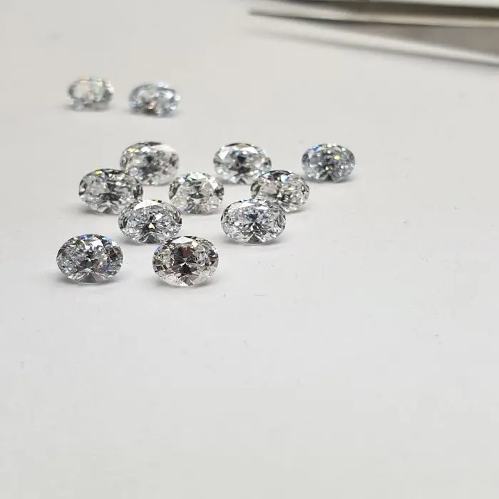 White Diamond SI Purity 0.60 to 0.69 Carat White Polished Loose Fancy Oval Shape Diamond Jewelry