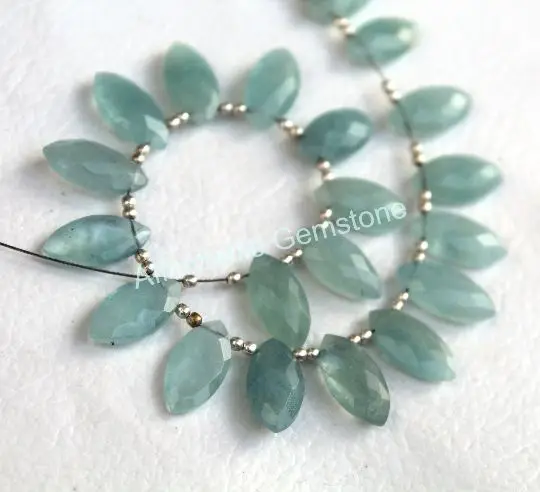 Натуральный Аквамариновый камень в форме маркиза камни с отверстием сверху доступные драгоценные серебряные ювелирные изделия позолоченное кольцо оптовая продажа бусин