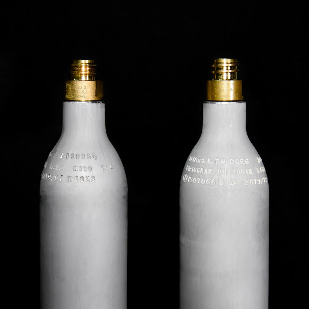 CO2 166bar 425g gas soda cylinder for sparkling water with valve