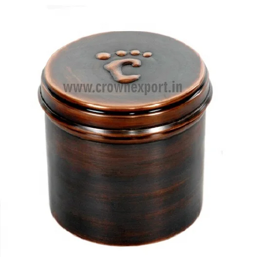 black & white color Tin pet urns Paw print tall urns paw mark pet cremation urn for dog & cat ashes from top listed supplier