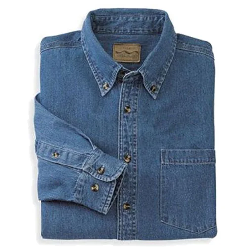 Blue Long Sleeves Denim Shirt for Mens