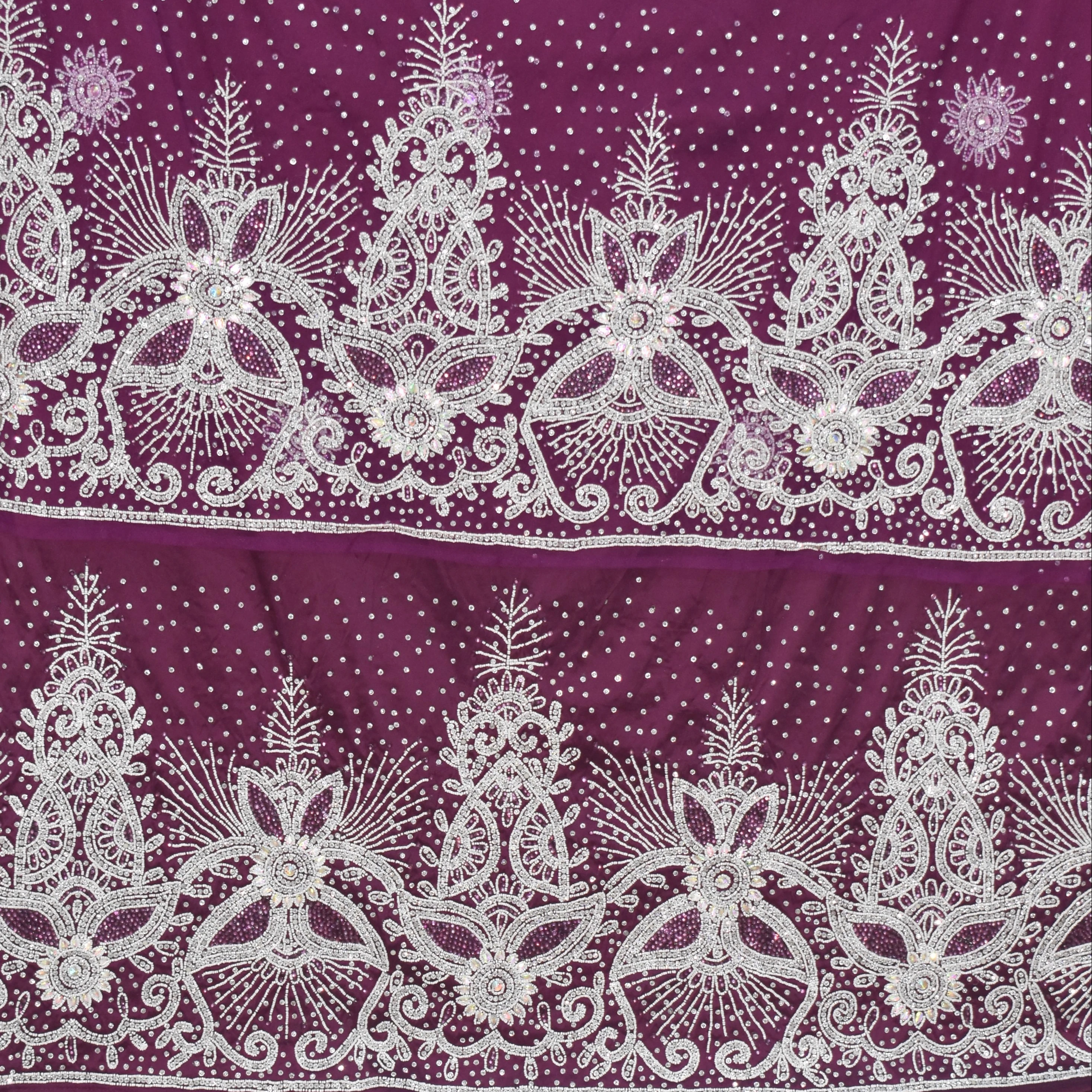 Beaded George Wrapper African Headtie New George Wrapper Style For Nigerian Women latest George Wholesale Price