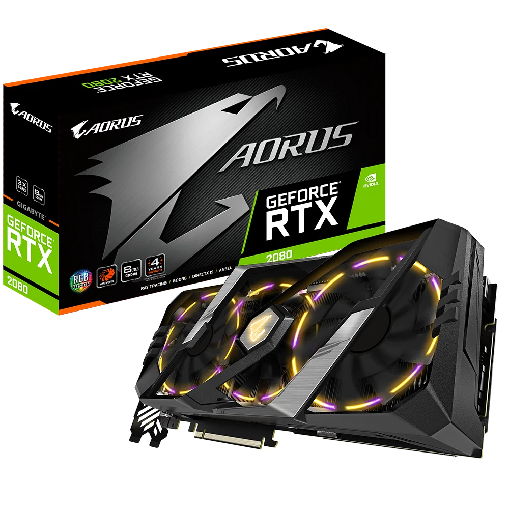 Горячая Распродажа, хорошая цена, видеокарта Aorus GeForce RTX 2080 в наличии