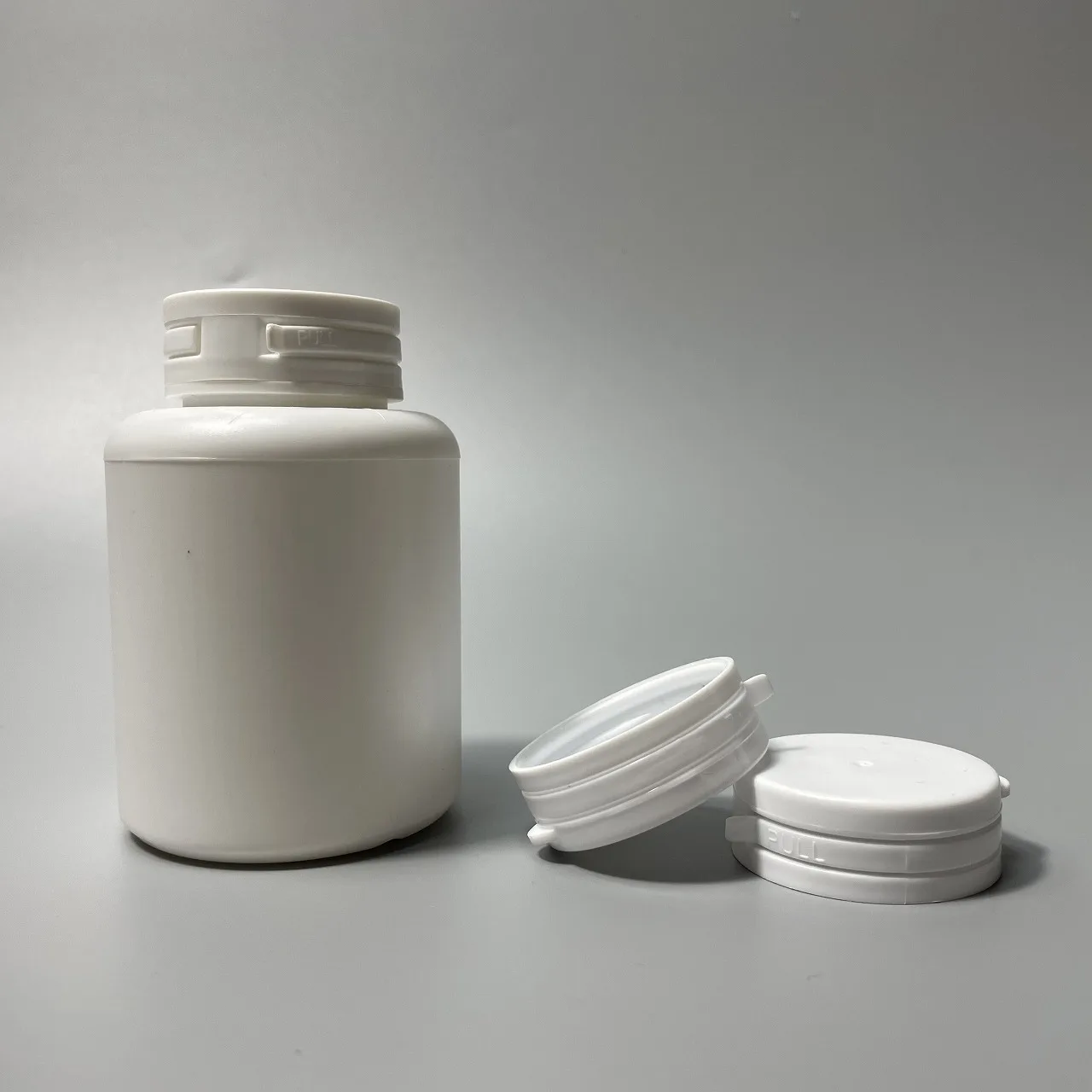 HDPE plastic chewing gum bottle empty pharmaceutical pill capsule bottle with tear off cap