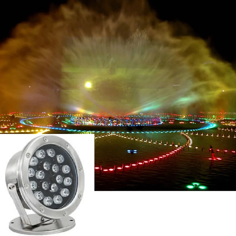 Профессиональное Подводное освещение 18 Вт RGB цветной DMX512 режим управления маленьким светодиодным фонтаном