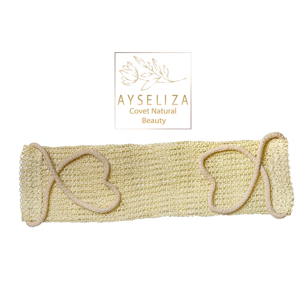 Natural Turkish Sisal Exfoliating Body Scrubber Back Strap Quality Hemp Made From Turkey Deep Cleansing Dead Skin Remove Tanning