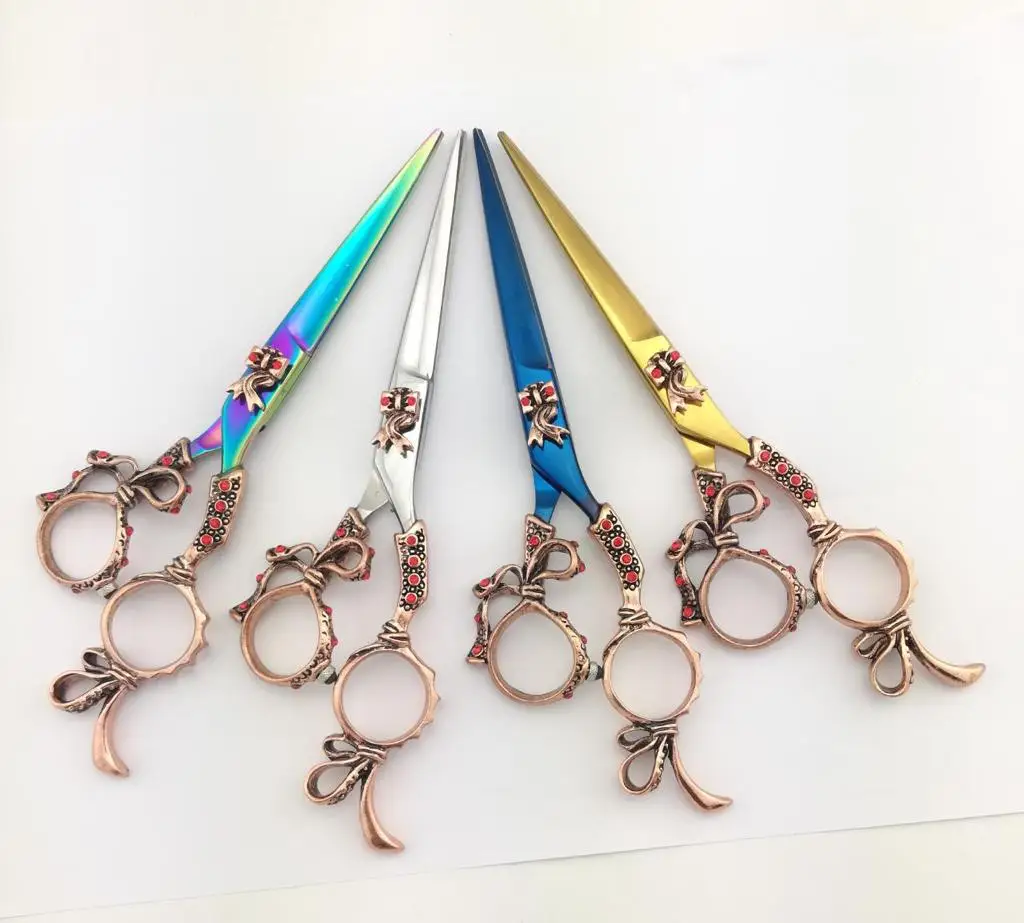 Мужские Простые Модные Парикмахерские ножницы с ручкой дракона стальное острое прямое лезвие для красоты парикмахерский инструмент