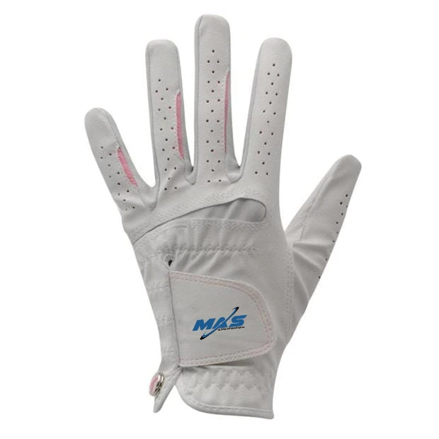 Перчатки Для Гольфа Cabretta Кожаные Мягкие полноцветные женские и мужские перчатки для гольфа с индивидуальным логотипом