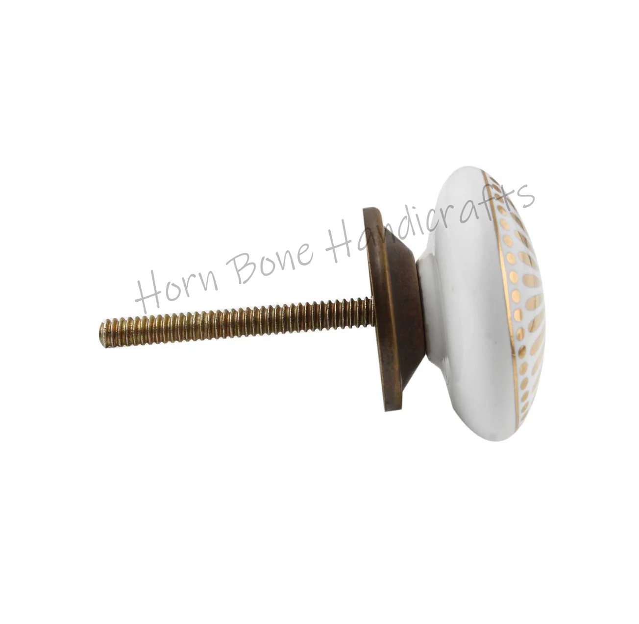 High Quality Golden Wheel Flat Ceramic Dresser Knob Cabinet Knob Cupboard Porcelain Knobs for Dresser/Cabinet and Drawers