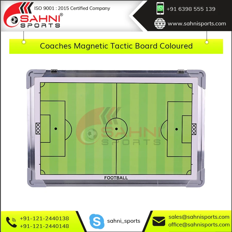 Football Soccer Colored Field Printed Coaches Magnetic Tactic Board with Hanging Clips for Different Sports at Competitive Price
