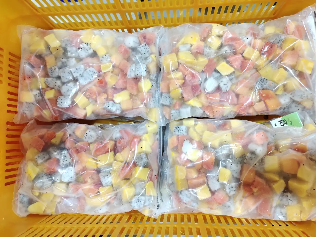 The Best Selling Product - IQF Frozen Mixed Fruit Mango + Red Papaya + White Dragon Fruit Origin Vietnam Export Standard