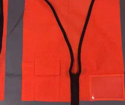 High Visibility zip mesh protective reflective vest Quality safty vest and logo